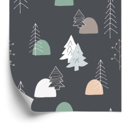 Tapeta Dla Dzieci, Drzewa W Stylu Skandynawskim