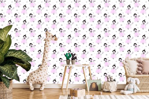 Tapeta Dla Dziewczynki, Księżniczki Kokardki Ptaki