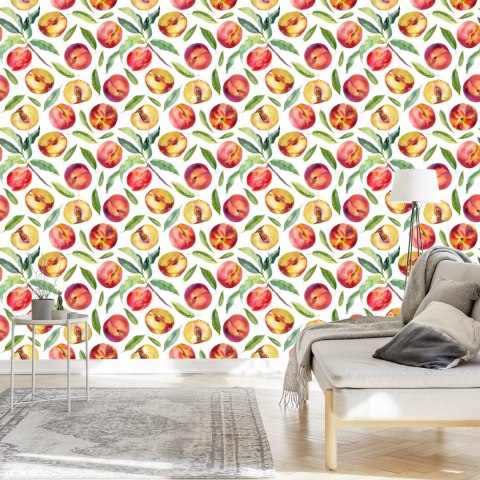 Tapeta Do Jadalni, Owoce, Liście, Gałęzie, Zieleń