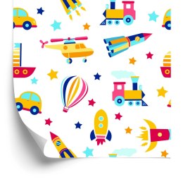 Tapeta Do Pokoju Dziecka Balony, Auta, Helikoptery