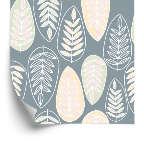 Tapeta Do Sypialni, Liście W Stylu Skandynawskim