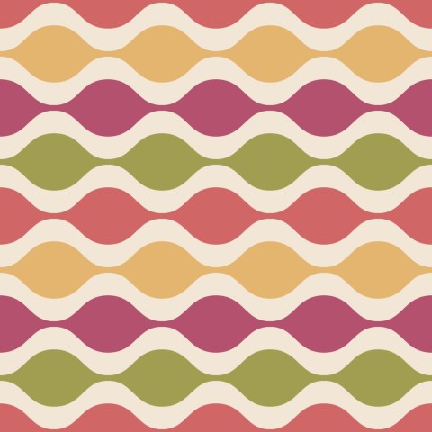 Tapeta Fale W Stylu Retro