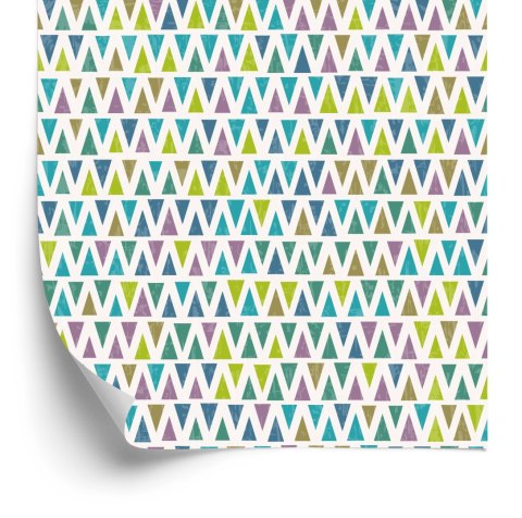 Tapeta Kolorowe Retro Trójkąty