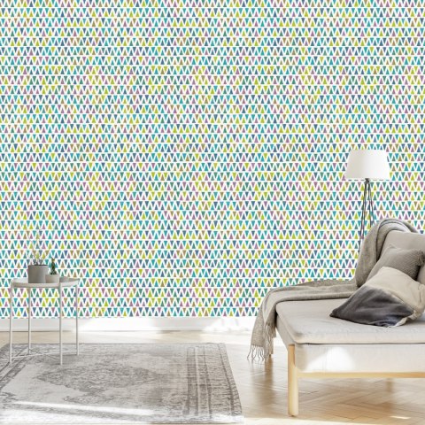 Tapeta Kolorowe Retro Trójkąty