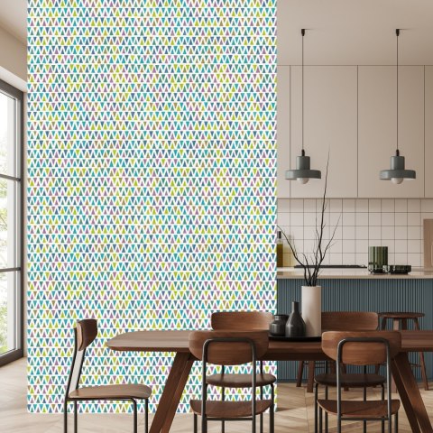 Tapeta Kolorowe Retro Trójkąty