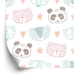 Tapeta Misie Panda Niedźwiadki