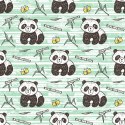Tapeta Pandy Na Zielonym Tle