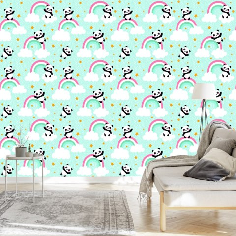 Tapeta Pandy W Deszczu