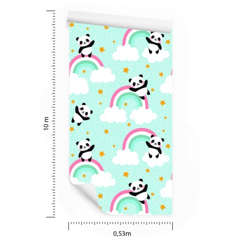 Tapeta Pandy W Deszczu