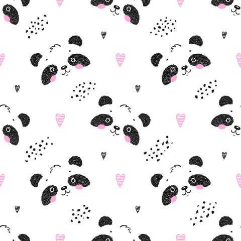 Tapeta Pandy Wśród Serduszek
