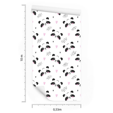 Tapeta Pandy Wśród Serduszek