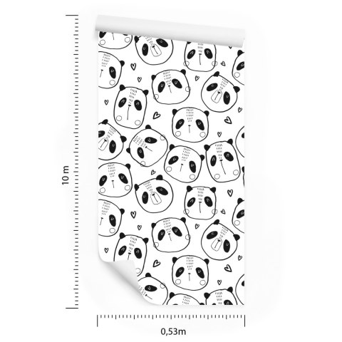 Tapeta Pandy Z Serduszkami