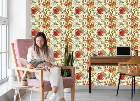 Tapeta Piękne Kolorowe Ptaki