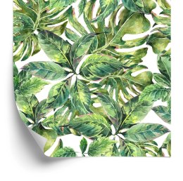 Tapeta Piękne Liście Malowane Akwarelą