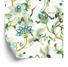 Tapeta Ptaki I Rośliny Ornamenty