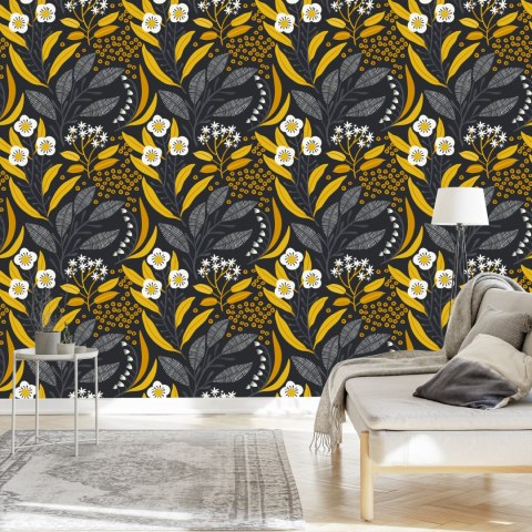 Tapeta Roślinność W Stylu Retro