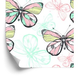 Tapeta Ścienna Do Pokoju Dziecka, Kolorowe Motyle