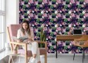 Tapeta Ścienna Do Salonu, Ptaki, Flamingi, Kwiaty