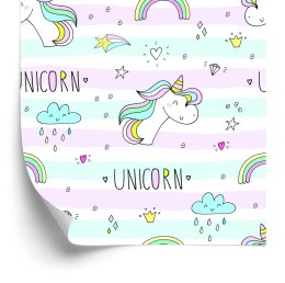 Tapeta Dla Dzieci - Jednorożce, Chmurki I Tęcze