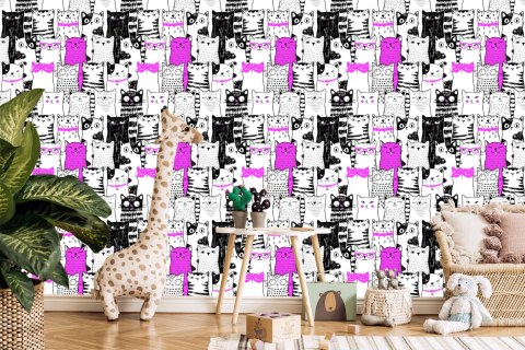 Tapeta Dla Dzieci - Kotki Jak Z Kreskówki
