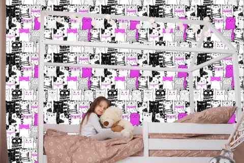 Tapeta Dla Dzieci - Kotki Jak Z Kreskówki