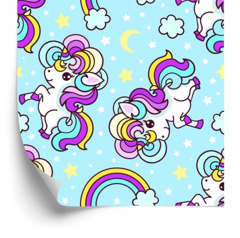 Tapeta Dla Dzieci - Piękne Kolorowe Jednorożce
