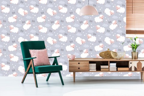 Tapeta Owce Na Tle Kropek