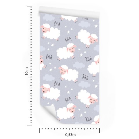 Tapeta Owce Na Tle Kropek