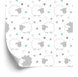 Tapeta Owce Na Tle Serduszek