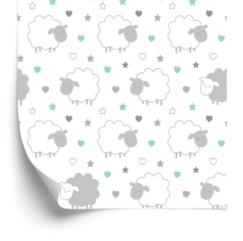 Tapeta Owce Na Tle Serduszek