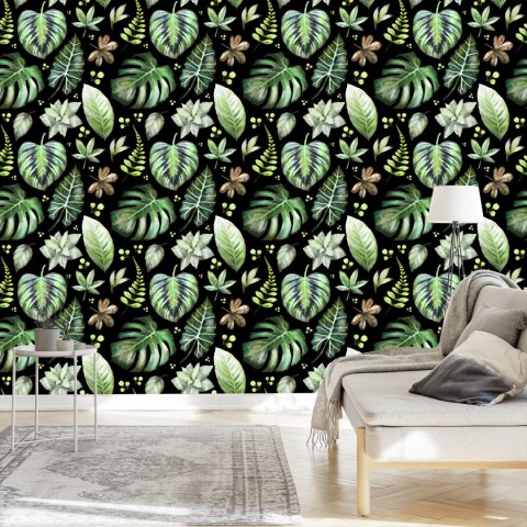 Tapeta Rośliny Na Ciemnym Tle