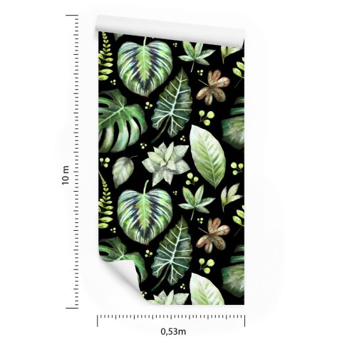 Tapeta Rośliny Na Ciemnym Tle