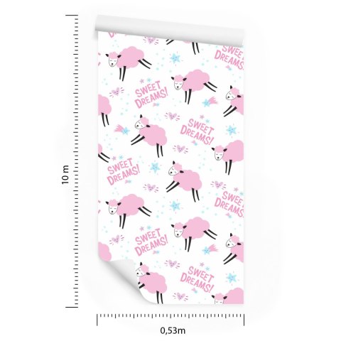 Tapeta Różowe Owieczki