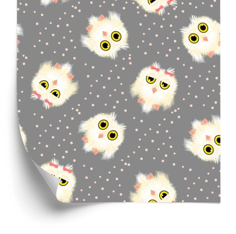 Tapeta Sowy Na Tle Kropek