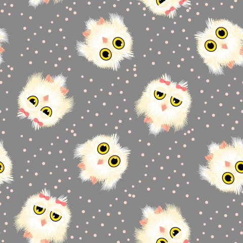 Tapeta Sowy Na Tle Kropek