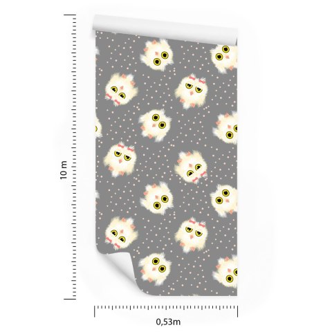 Tapeta Sowy Na Tle Kropek