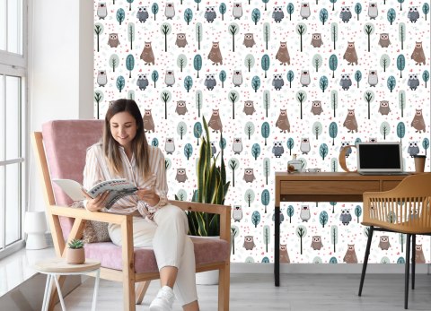 Tapeta Sowy Wśród Roślin