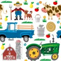 Tapeta Traktory I Zwierzątka Na Farmie