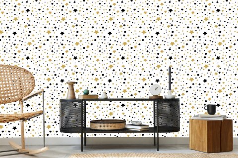 Tapeta Dla Dzieci - Gwiazdki I Kółka