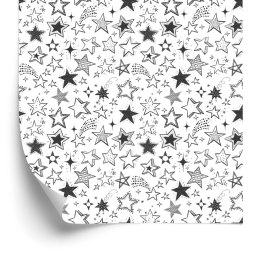 Tapeta Dla Dzieci - Gwiazdki Jak Naszkicowane