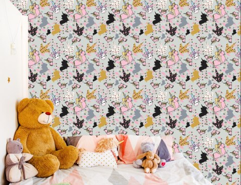 Tapeta Dla Dzieci - Kolorowe Jednorożce