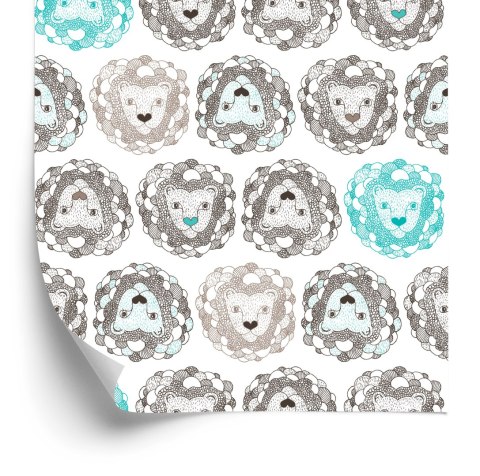 Tapeta Dla Dzieci Kolorowe Lwy Zwierzęta