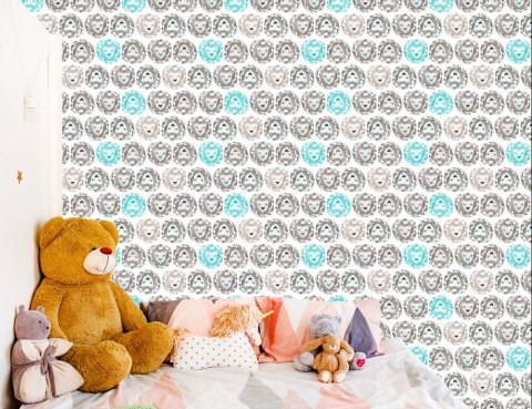 Tapeta Dla Dzieci Kolorowe Lwy Zwierzęta