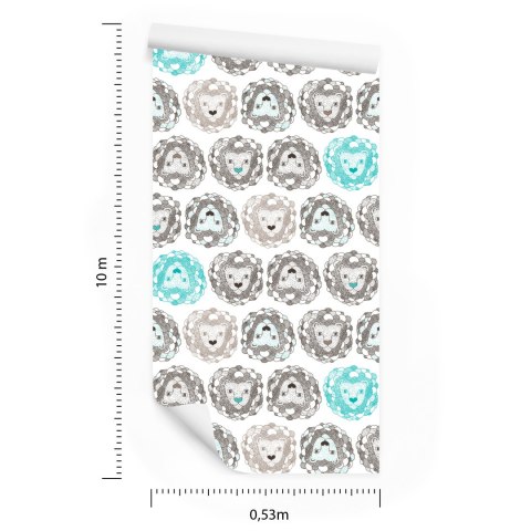 Tapeta Dla Dzieci Kolorowe Lwy Zwierzęta