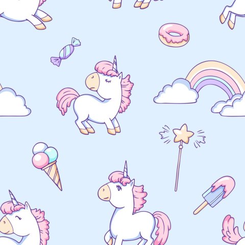 Tapeta Dla Dzieci - Magiczne Jednorożce