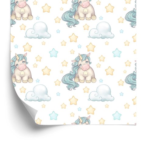 Tapeta Dla Dziewczynek Jednorożce Chmurki Gwiazdy