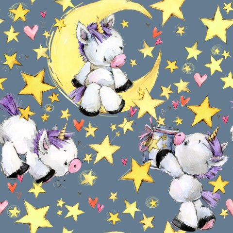 Tapeta Dla Dziewczynki Jednorożce Gwiazdy Księżyc