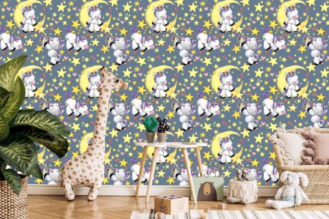 Tapeta Dla Dziewczynki Jednorożce Gwiazdy Księżyc