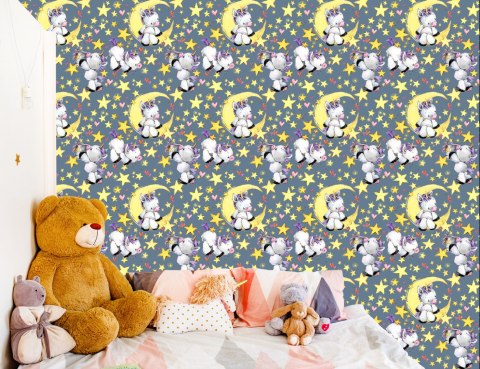 Tapeta Dla Dziewczynki Jednorożce Gwiazdy Księżyc