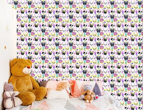 Tapeta Dla Dziewczynki, Pieski, Ciastka, Słodycze